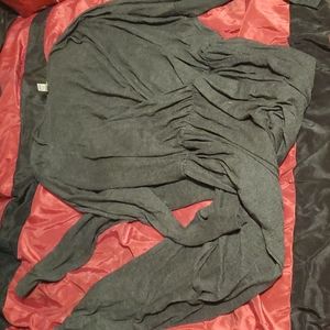 American apparel deep v neck dark grey jumpsuit